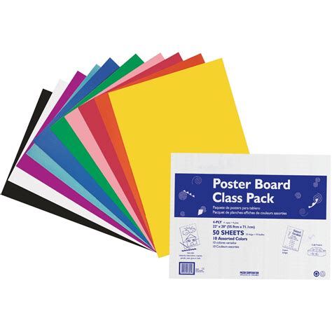 Pacon® Railroad Board, 4-Ply, 22" x 28", 10 Color Assortment, Pack of 25, Paper Poster Boards. 21. $ 828. NUOLUX 2 Pcs 30x45cm Sheets Board Assorted Colors Thicken Poster Board for Crafts Framing Art Display Presentation School Projects (Random Colors) $ 397. Pen + Gear White Poster Board with Gold Glitter Frame, 22" x 28".